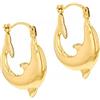Carissima Orecchini creoli con delfino da donna in oro giallo 9 ct