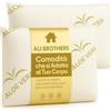 Ali Brothers Cuscino Memory Foam Aloe Vera - Ortopedico, Antiacaro, Ergonomico - Federa Traspirante Lavabile - Supporto Collo e Cervicale per Dormire,Ideale per Dolore al Collo ,H 13CM,H15CM (1, 42x72cm h13cm)