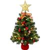 AGM Mini albero di Natale da 60 cm, da tavolo, con puntale per albero di Natale, stella e gonna per albero, decorazione natalizia per casa, cucina, tavolo da pranzo