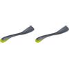 Joseph Joseph Uni-tool 5-in-1 Utensile da Cucina in Silicone, Cucchiaio Forato, Spatola, Utensile da Taglio e Cucchiaio Solido in uno, Grigio (Confezione da 2)