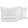 Linen Market LM Pattern 4PC Set di Lenzuola, Microfibra, Paisley Grosso Grigio Chiaro, Queen