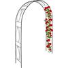 Relaxdays Arco per Rampicanti da Giardino, Sostegno in Ferro per Rose, 233x153x35 cm, Supporto Vintage per Piante, Nero