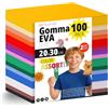 OFITURIA Set 100 Fogli Gomma Eva, Colori Assortiti, Formato 20x30 cm, 15 Colori Diversi, Ideale per Fai da Te, Scuola, Lavoretti Creativi, Hobby e Uso Artistico (Senza Glitter)