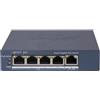 HIKVISION SWITCH L2, SMART MANAGED, 4 GIGABIT RJ45 POE PORTS, 1 GIGABIT RJ45 PORT, 802.3AF/AT, POE P - DS-3E1505P-EI