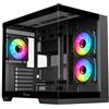 ITEK CASE DARK CAVE CURVED, GAMING TOWER, ATX, 4X12CM ARGB FAN, 2XUSB3, TYPE-C, CURVED TEMP GLASS S - ITGCADCCB