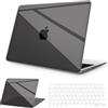 NPUOLS Cover per MacBook Pro 14 Pollici M5 M4 M3 M2 M1 Pro Max 2025-2021 A3434 A3112 A3401 A3185 A2918 A2992 A2779 A2442, Opaco Custodia Rigide e Ultra Sottile TPU UE Tastiera Cover, Nero Cristallo