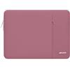 MOSISO 15 pollici Custodia Laptop, 15 pollici Borsa PC Compatibile con MacBook Air M5 A3448 M4 A3241 M3 A3114 M2 A2941 2026-2023, Dell XPS, Poliestere Manica Verticale con Tasca, Polverosa Rosa