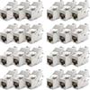deleyCON 24x Modulo Keystone CAT7 - Compatibile con Cavi CAT7/CAT6/CAT6a - per Cavi Rigidi e Patch - Schermatura STP - Presa RJ45 fino a 1000 MHz e 10 Gbit/s - con Morsetto a Taglio (LSA)