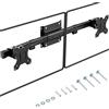 PUTORSEN Supporto da Parete per Doppio Schermo, da Singolo a Doppio Schermo Attacco VESA per 2 Schermi da 13 a 27 pollici, Adattatore per Supporto Monitor Inclinabile e Girevole fino a 10kg, VESA 75x75/100x100