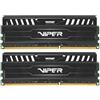 Patriot Memory Viper 3 Black Mamba DDR3 1600 16GB (2x8GB) C9 Kit Memoria Gaming XMP 1.3 Nero PV316G160C9K
