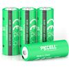 PKCELL Batteria ricaricabile NIMH 2/3AAA (non AAA), 1,2 V, 400 mAh, per lampade solari, 4 pezzi (nota: 2/3 AAA, più corta delle batterie AAA)