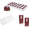 PHMING Stampi per Cioccolatini 3D, 2 Pezzi con 2 Design, PHMING Stampo Cioccolato, Stampo di Caramelle per Cioccolatini, Biscotti, Dolci e Decorazioni Torte, Ideale per DIY, Pasticceria e Casa