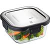 Gefu MILO Contenitore per alimenti - Smart Lunch Box con controllo freschezza e conservazione tramite app, realizzato in vetro con silicone compatto e chiusura a scatto, contenitore per alimenti,