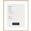JUNOMI® Cornice 40x50 cm in legno colore rovere | Cornice per poster con vetro acrilico infrangibile | Montaggio a parete verticale e orizzontale | Profilo sottile