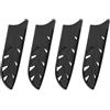 QUARKZMAN 4pz Copri Coltello Manicotti Protezioni Bordo Lama per Coltello Santoku da 7 Proteggi Bordo Lama Fodero Universale per Coltello da Cucina, Nero