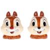 Silver Buffalo Disney Chip 'n' Dale - Set di 2 contenitori per sale e pepe in ceramica