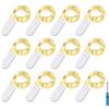 BXROIU 20 LED Stringa Luci a Batteria CR2032 (includere), Ghirlanda in Filo d'Argento da 2 Metri, Catena Luminosa Ideale per Feste, Matrimoni e Decorazioni Natalizie