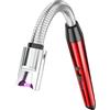 MIIVII Accendino per Candele, Elettrico Ricaricabile USB, Lungo Collo Flessibile Antivento Senza Fiamma Accendino ad Arco per Candele, Campeggio, Fornello (rosso)