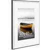 Baoee Cornice bicolore bianco nero 30 × 40 cm con supporto A4, cornice per foto con vetro acrilico, cornice 30 × 40 cm, cornice per poster, cornice per certificati, montaggio a parete