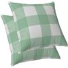 ggaimwf Fodere per cuscino a quadretti pastello Cuscini per sedie verdi Tartan Plaid Verde acqua Agriturismo Fodere per cuscini Cuscini per letto Divano Soggiorno All'aperto Giardino 40x40cm Set di 2