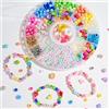 TOVABA Kit Braccialetti Fai da Te per Bambine, Beads Colorati con Lettere, Fiori e Cuori, Set Creativo per Gioielli Personalizzati, Perfetto per Regali e Attività Manuali