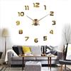Yolistar Moderno Orologio Da Parete Fai Da Te, 3D Adesivo Orologio Parete Decorazione, Silenzioso Facile da Montare Parete Decorazione per Casa, Ufficio, Hotel, Oro Versione Grande