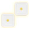 CECOMBINE 2 prese di luce notturna a LED con sensore di movimento e sensore crepuscolare, luce bianca calda con 3 modalità (auto/spegnimento), luce soffusa, per cameretta dei bambini, scale, corridoio