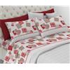 Riad Arredo Set Completo Letto 100% Cotone Morbido - Set Lenzuola con federe Mano Delicata Made in Italy (Teddy Red, Matrimoniale Maxi)