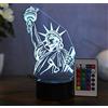 Optechvisual Lampada LED Statua della Libertà Design - Luce notturna e lampada da tavolo - Idea regalo per gli appassionati degli Stati Uniti, amici di viaggio e decorazione per soggiorno e ufficio