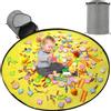 Ainiv Scatola Contenitore per Bambini Con Tappetino da Gioco e Cerniera, Cesto portaoggetti pieghevole da gioco, organizzare rapidamente Secchio con Coulisse, per Giocattoli, Vestiti, Libri
