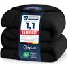 CozyLux Piumino Letto Singolo 140x200 cm per 4 Stagioni, Piumone in Microfibra 300 g/m², Trapunta Invernale 140 x 200, Morbido, Caldo e Traspirante, Lavabile in Lavatrice, 200x140, Nero