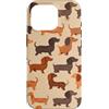 Funny Fun Dog pattern designs Sausage Do Motivo divertente con cane salsiccia, bassotto Custodia per iPhone 16 Pro