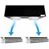 Kit Plenum canalizzato in poliuretano espanso a 2 zone completo di plenum 3 feritoie a scomparsa L. 300 mm