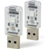 Anrbb 2x Luce LED USB Atmosfera per Auto, Mini Illuminazione Interna 7 Colori con Sensore di Volume, Luce Ambientale per Auto, PC, Casa, Festa e Decorazione