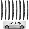 Anrbb 8 pezzi di protezione per bordi della portiera auto, paraspigoli nero in fibra di carbonio, protezione per lo specchietto retrovisore, forte adesione per paraspigoli