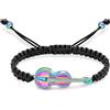 AIWENXI Bracciale per l'incenerazione della chitarra per le ceneri, bracciale con urna musicale per chitarra per uomini e donne, bracciale in acciaio inossidabile con corda intrecciata, bracciale per