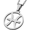 ZENSE - Collana zodiaco da uomo, diametro 2 cm, con catena