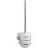 Wenko 18768100 Turbo-Loc Portascopino per WC, Fissaggio Senza Trapano, Acciaio, Polipropilene, 11,5 x 37,5 x 10 cm, Cromo/Bianco