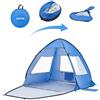 VEVOR Tenda da Spiaggia Parasole per Mare per 2 Persone, Portatile con Borsa per il Trasporto e Pali in Metallo, Ombrellone da Spiaggia Compatto per Campeggio, Pesca, Picnic, Tenda da Sole