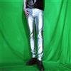 Pantaloni Skinny In Ecopelle Metallica Lucida Per Uomo