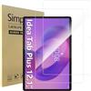 Simpeak 2 Pezzi Pellicola Protettiva Compatibile con Lenovo Idea Tab Plus 12.1, Vetro Temperato HD Pellicola Protettiva per Schermo [Antigraffio] [Senza bolle]