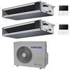 Samsung CONDIZIONATORE SAMSUNG DUAL SPLIT CANALIZZABILE 18000+18000 BTU INVERTER AJ068TXJ3KG/EU A++