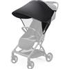 TUONYIS Parasole per Passeggino, Parasole Carrozzina Universale Regolabile, Ombrello per Passeggino Protezione UV, Telo Parasole per Carrozzina per Bebè per Passeggini, Seggiolini (Nero)