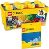 BRICK Flip LEGO Classic Scatola mattoncini creativi media + Base blu (10696 + 11025), Set combinato con scatola portaoggetti e piastra di base