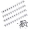 QYRDBGY Cerniere per Porte Armadio, 4 Pezzi Cerniere Pianoforte in Acciaio Inox 30cm con 48 Viti, per Mobili Cucina e Ante (300x30x0.6mm), Resistente e Facile da Installare
