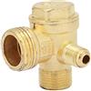 YUMILI Valvola di Ritegno per Compressore, Valvola di Ritegno in Ottone a 3 Vie 20 x 16 x 10 mm, Compressore d'Aria a 3 Vie in Ottone, Accessori Compressore Aria con Filettatura Esterna per Collegamento Tubi