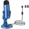 Zealsound microfono USB, microfono per PC e telefono, streaming, podcast, microfono a c...