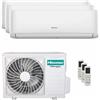 Hisense Condizionatore Hisense Hi-Comfort 2025 trial split 7000+9000+18000 BTU inverter A++ wifi unità esterna 6.3 kW 3AMW62U4RJC/CF20YR4BG_1/CF25YR4BG_1/CF50