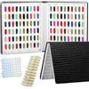 Vnjaoi 120 fogli di smalto per unghie in plastica con 240 colori naturali per saloni di manicure, nail art a casa (nero)