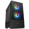 Mars Gaming MCZ, Premium Compact PC Custodia per PC, MicroATX, Panel + Front Mesh, Nero